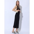 thumbnail image 5 of BLISSFUL STEP Women's Buckle Stripe Stiletto Heel Slip on Slide Mules Black (Size 8), 5 of 7