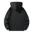 thumbnail image 3 of XIAONU Mens Hoodies Half Chest Button Long Sleeve Hoodie Winter Warm Pullover Casual Solid Color Hooded Sweatshirt Streetwear, 3 of 3