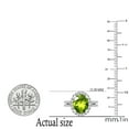 thumbnail image 4 of Dazzlingrock Collection 10X8mm Oval Peridot & Round White Diamond Halo Style Engagement Ring for Women (0.40 ctw, Color I-J, Clarity I1-I2) in 14K White Gold, Size 8.5, 4 of 5