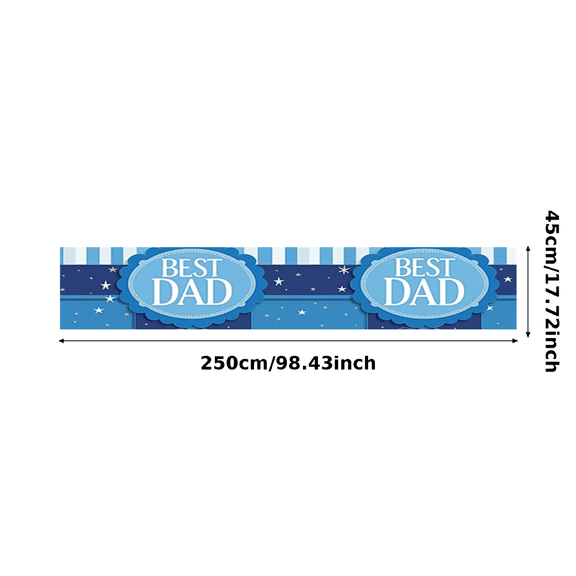 Decorative Style Best Dad Father’s Day Celebration Banner for Father's Day Celebration Indoor Decorations Gift Party