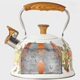 thumbnail image 1 of Hervidor de agua silbante con mango ergonómico, utensilios de cocina de acero inoxidable, ideal para senderismo, pesca y acampada al aire libre., 1 of 8