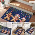 thumbnail image 5 of Entryway Rug 2'x3', Gingerbread Christmas Small Rug for Kitchen Bathroom Door Mat Indoor Entrance, Xmas Balls Branches Navy Blue Non-Slip Area Rugs Floor Mats Carpet Front Door Rugs, 5 of 8