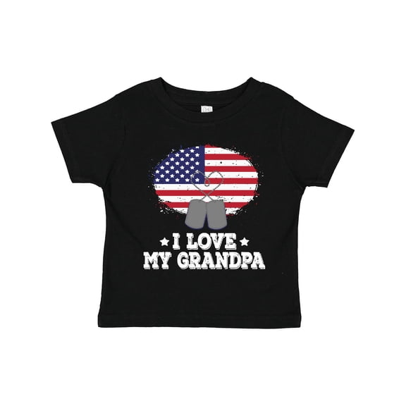 Inktastic I Love My Grandpa Military Grandson Boys or Girls Toddler T-Shirt