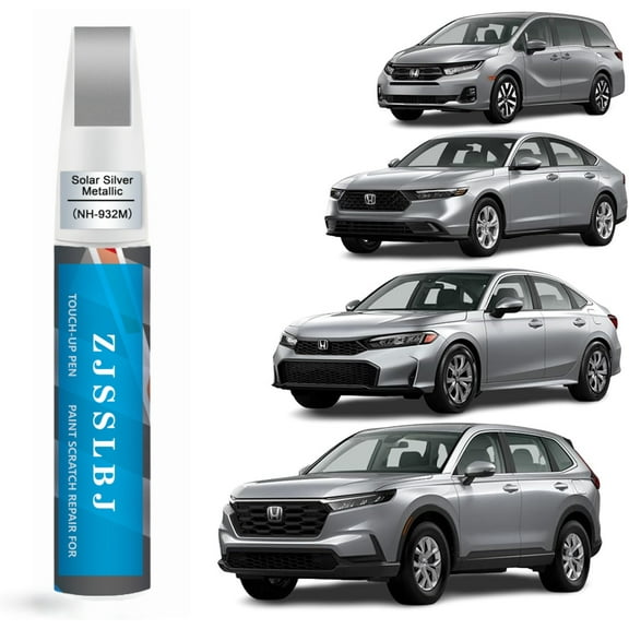 Car Touch Up Paint(Solar Silver Metallic(NH-932M)) for Honda, Car Paint Scratch Repair Kit, Quick & Easy Solution to Repair, 2 in 1 Scratch Remover Pen with Color-Matched