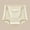 Beige, variant on Avrnliq Womens High-Waisted 100% Cotton Briefs, Beige with Tiny Blue Green Motifs, Seamless Tummy Control, Sizes M-XXXL,Size XL