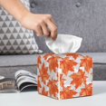 thumbnail image 6 of Gukieu Maple Leaves A Print Leather Tissue Box, PVC Waterproof Velcro Opening and Closing Square Tissue Box Holder, Suitable for Home and Office Decoration, 6 of 7