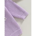 thumbnail image 6 of Bagilaanoe Newborn Baby Boys Girls Knitted Romper Sweater Long Sleeve Bodysuits Flower Embroidery Pullover 3M 6M 9M 12M 24M Infant Warm Jumpers Tops Fall Loose Knitwear, 6 of 7
