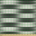 thumbnail image 2 of Ambesonne Abstract Fabric by the Yard Upholstery, Wavy Monochrome Stripes, 1 Yard, Dark Brown Eggshell, 2 of 5