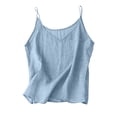 thumbnail image 3 of Summer Solid Crewneck Chest Pocket Tank Camisole Vest Top Long Top for Women A Tops Nylon Tops Women Crop Top Cropped Top Women Sleep Camisole Seamless Tops Tops in Women Tops for Women Top, 3 of 3