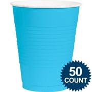 16 oz. Plastic Cup - Caribbean Blue (50)