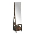 thumbnail image 1 of EDTara Freestanding 360° Swivel Jewelry Cabinet, 66 Inch Armoire with Bottom Drawer, Lockable Mirror & Storage Shelves, 1 of 8