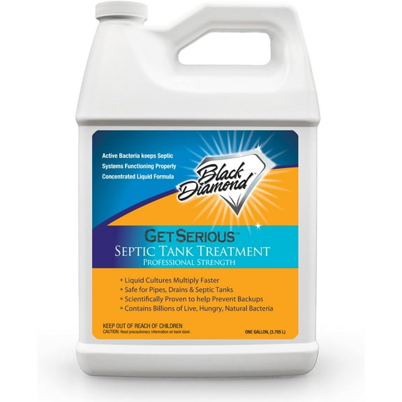 Black diamond stoneworks get serious septic tank treatment - liquid enzymes for residential, commercial, industrial, and rv systems (1 gallon)