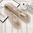 thumbnail image 4 of Bufanda de felpa de lana perlada para otoño e invierno, bufanda de piel sintética de conejo gruesa con hebilla de perla para mujer, 4 of 6