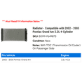 thumbnail image 2 of Radiator - Compatible with 2002 - 2005 Pontiac Grand Am 2.2L 4-Cylinder - Spectra Premium, 2 of 2