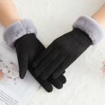 thumbnail image 1 of Guantes cálidos De invierno para mujer, guantes antideslizantes acolchados con pantalla táctil para ciclismo al aire libre, De terciopelo, 1 of 6