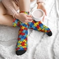thumbnail image 7 of Unisex Autism Awareness Puzzles Novelty Ankle Socks Colorful ComfortSoft Lightweight Sports Athletic Socks, 7 of 7