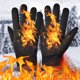 thumbnail image 4 of Guantes de pantalla táctil para exteriores de invierno | Vellón térmico impermeable | Guantes deportivos antideslizantes para ciclismo, running, senderismo | Tejido compuesto aislante cálido | 1, 4 of 5