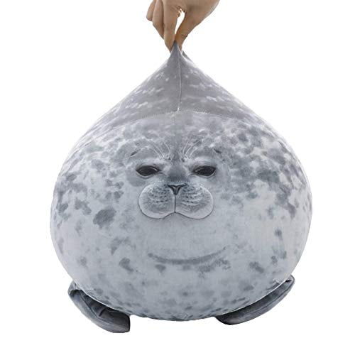 Willcome Cuddly Blob Seal Plush Pillow Stuffed Animal Soft Hugging Pillow Toys for Kids Adults Birthday