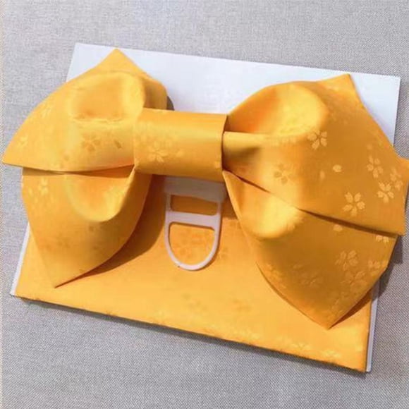 Clásico Kimono Obi Ladies Vintage Pre-Tied Bow Robe Haori Correa de cintura Talla única Colcomx Kimono Obi