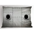 thumbnail image 1 of Vintage Airplane Pillow Sham, Airplane Windows Close up Image Detailed Steampunk Style Illustration, Decorative Standard Queen Size Printed Pillowcase, 30" X 20", Grey Black, by Ambesonne, 1 of 2
