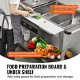 thumbnail image 6 of KFFKFF 5-Pan Commercial Food Warmer 5 x 20.6QT Electric Steam Table 3750W 4 Wheel, 6 of 9