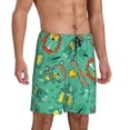 thumbnail image 2 of Fotbe Funny Animals in Jungle Pantalones Cortos de Pijama para Hombre, Ropa de Dormir, Pantalones de Pijama Cortos para Hombre-XX-Large, 2 of 6