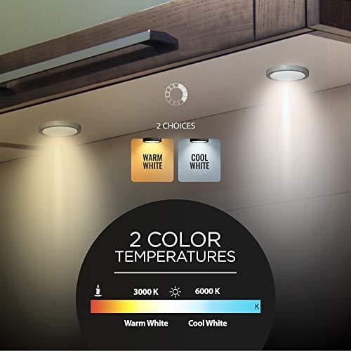 EShine Under Cabinet Puck Lights with Hand Wave Sensor