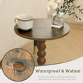 thumbnail image 5 of Round Side Table, Small Drink Table for Small Spaces, Modern Accent Nightstand with Solid Wood Leg for Living Room, Bedroom, Corners, and Office (Rustic Brown), 5 of 7