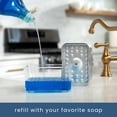 thumbnail image 3 of S&T INC. Countertop Dish Soap Pump Dispenser and Sponge Caddy for Kitchen Sink, Silver (329201), 3 of 6
