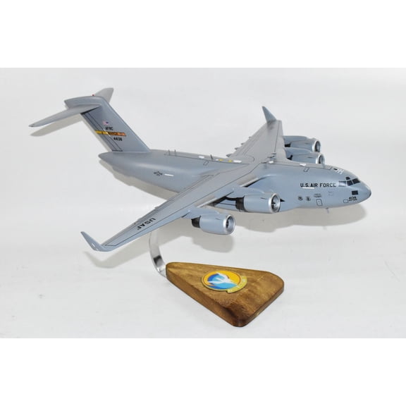 729th Airlift Squadron (Spirit of California March) C-17 Model, 1/116th Scale, Mahogany, Cargo