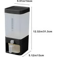 thumbnail image 3 of Large Rice Dispenser, Clear Grain Storage Container with Lid, Moisture Proof Cereal Dispenser Bucket with Measuring Cup, Thickened Rice Barrel BPA-Free for Kitchen Soybean Corn Household (Black), 3 of 8