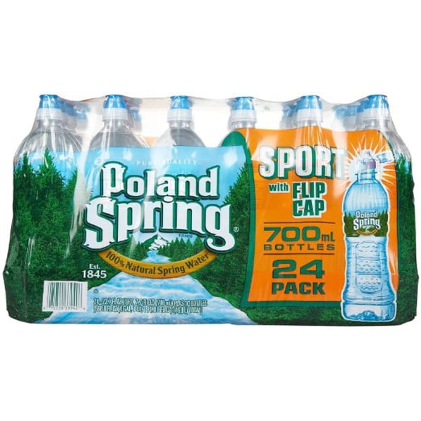 Poland Spring Sport Cap water 23.7 oz Bottles Pack of 24