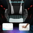 thumbnail image 6 of PayLessHere High Back PU Leather Gaming Chair，Ergonomic Rolling Swivel Office Chair For Adults, White, 6 of 7