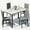 White/Black(cobblestone pattern), variant on 4-person dining table set, modern artificial marble dining table set, kitchen table and chair set of 4 pieces, suitable for small Spaces, apartments, restaurants, Grey/WHite