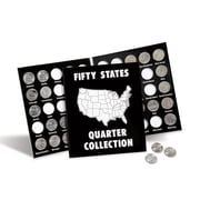 Current Collector 50 States Quarter Album - Hardcover Coin Holder & Display