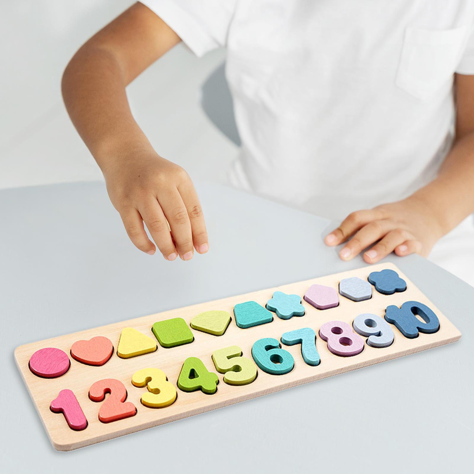 Yinanstore Number Shape Puzzle Sorting Toys Development Toy