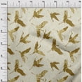 thumbnail image 3 of oneOone Polyester Spandex Dark Olive Green Fabric Asian Japanese Bird Sewing Fabric By The Yard Printed Diy Clothing Sewing Supplies 56 Inch Wide, 3 of 5