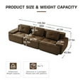 thumbnail image 5 of FFH 80" Corduroy Loveseat Modular Cloud Couch Sectional Sofa for Living Room (Brown, 2 Seater), 5 of 14