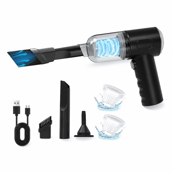 Trailvora 2026 New Small Dryer Vent Hose Car Vacuum Cleaner 3000Pa Strong Suction Handheld Wireless Vacuum Cleaner Blower 2 in 1 Portable Vacuum Cleaner for Car Vent Extender Hose