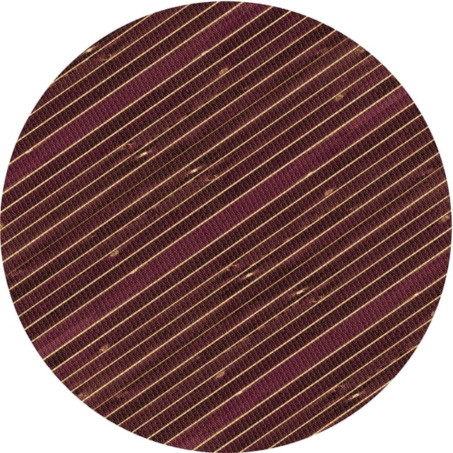 Ahgly Tapis d'Intérieur Lavable en Machine Carré Rouge Châtaigne Transitionnel, 3 Pieds Carré