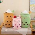 thumbnail image 3 of Almohadas de Felpa de té de Burbujas, Lindos Peluches de Boba, Almohada Gigante de Peluche de Boba para los Amantes de Boba (marrón, 35 cm), 3 of 5
