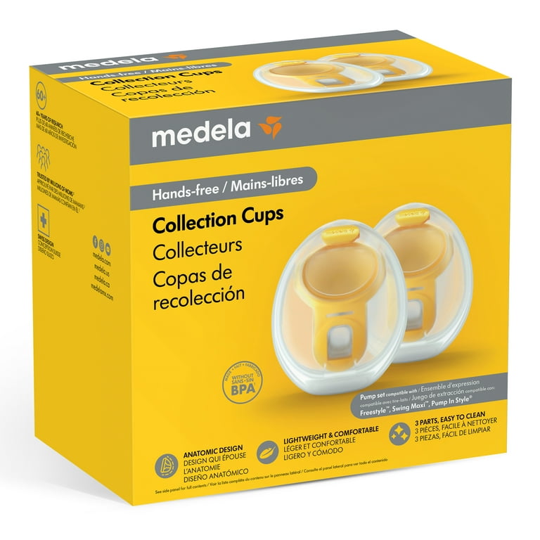 Medela Hands Free Collection Cups, Various Medela Pump Compatibility,  101045671, Set of 2 Cups