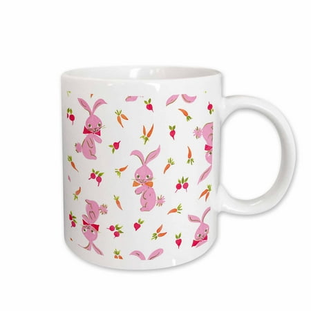 

3dRose Bunnies in Pink Ceramic Mug 15-ounce