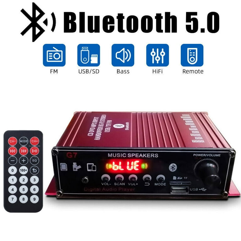 Bluetooth amplifier on sale with subwoofer output