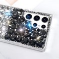 thumbnail image 3 of Compatible with Galaxy S23 Ultra Bling Case Luxury 3D Sparkle Diamond Crystal Rhinestones for Women Girls Glitter Case with Cute Furry Plush Ball Pendant Soft TPU Bumper Shiny Gemstone Cover, 3 of 6