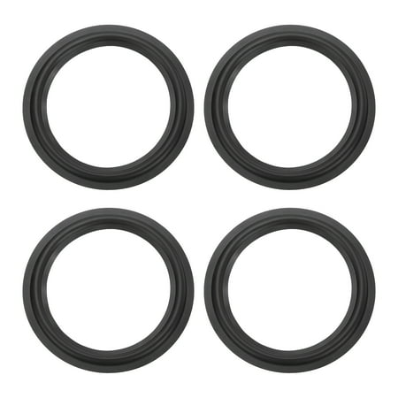 Uxcell 4 Pcs 10 Inch Rubber Speaker Edge Surround Rings 248x180mm(IDxOD) Perforated Subwoofer Rings Replacement Parts for Speaker Repair or DIY Black