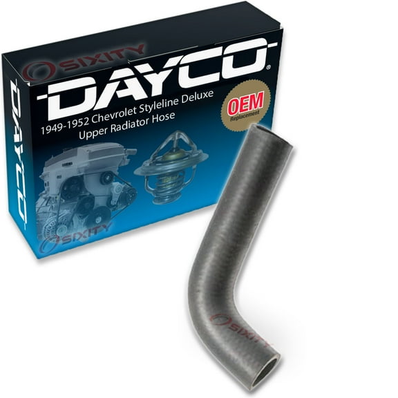 Dayco Upper Radiator Coolant Hose compatible with Chevrolet Styleline Deluxe 3.5L 3.8L 3.9L L6 1949-1952