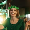 thumbnail image 6 of St. Patrick's Day Shamrock Headbands, Flower Crowns Headband, St. Patrick's Day Accessories Green Garland Clovers Garland Party Accessories for Women Men and Girls(6.7x6.7in), 6 of 6