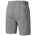 thumbnail image 2 of Mens Casual Shorts Cotton Drawstring Summer Beach Stretch Twill Chino Golf Shorts Whit Zipper Pockets Gray 36, 2 of 6