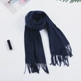 thumbnail image 3 of ievspot  Adult Scarf Double-Sided Velvet Soft Plaid Pattern Autumn Winter Scarf with Tassel Men Women Warm Shawl, 3 of 7